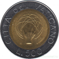 Монета. Ватикан. 500 лир 1983 год. Сотворение вселенной.