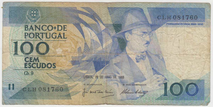 Банкнота. Португалия. 100 эскудо 1988 год. Тип 179e(1).