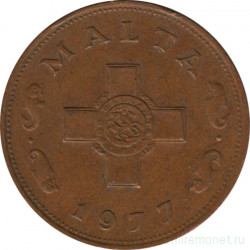 Монета. Мальта. 1 цент 1977 год.