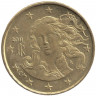 Монета. Италия. 10 центов 2011 год.