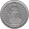  Монета. Швейцария. 2 франка 1914 год. рев.