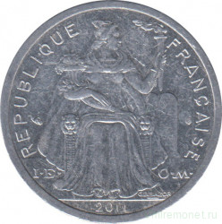 Монета. Французская Полинезия. 1 франк 2011 год.