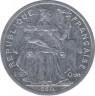 Монета. Французская Полинезия. 1 франк 2011 год. ав.