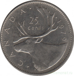 Монета. Канада. 25 центов 1979 год.