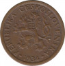 Монета. Чехословакия. 10 геллеров 1934 год. ав.