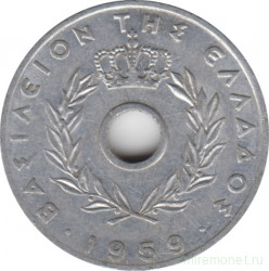 Монета. Греция. 20 лепт 1959 год.