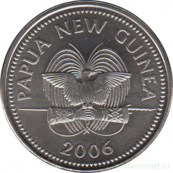 Монета. Папуа - Новая Гвинея. 10 тойя 2006 год.