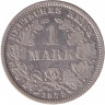Монета. Германская империя. 1 марка 1875 год. (F).