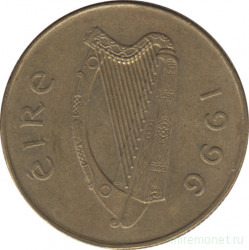 Монета. Ирландия. 20 пенсов 1996 год.