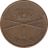 Монета. Дания. 1 ригсбанкскиллинг 1842 год. FF. ав.