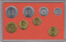 Монета. Турция. Набор 7 штук. 1, 5, 10, 25, 50, 100 и 500 лир 1989 год. С жетоном монетного двора. рев.