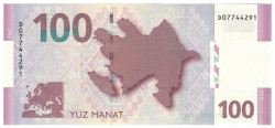 Банкнота. Азербайджан. 100 манат 2013 год. Тип W43.