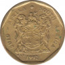 Монета. Южно-Африканская республика (ЮАР). 10 центов 1992 год. ав.