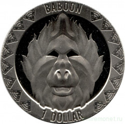 Монета. Сьерра-Леоне. 1 доллар 2022 год. Бабуин.