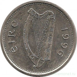 Монета. Ирландия. 10 пенсов 1996 год.