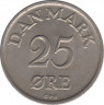 Монета. Дания. 25 эре 1959 год. рев.