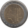 Монета. Нидерланды. 2 евро 2001 год. ав.