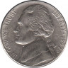  Монета. США. 5 центов 1997 год. Монетный двор D. ав.