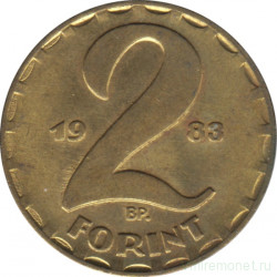 Монета. Венгрия. 2 форинта 1983 год.