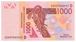 Банкнота. Западноафриканский экономический и валютный союз (ВСЕАО). Мали. 1000 франков 2003 год. (D). Тип 415Dа.