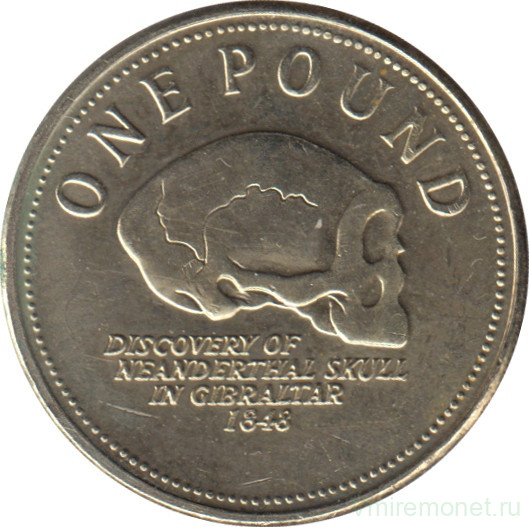 Монета. Гибралтар. 1 фунт 2005 год.