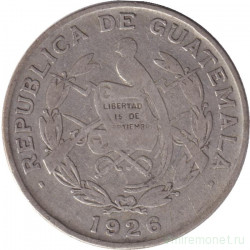 Монета. Гватемала. 1/4 кетцаля 1926 год.