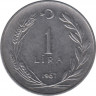 Монета. Турция. 1 лира 1967 год. ав.