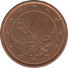 Монета. Германия. 1 цент 2012 год. (A). ав.