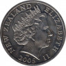Монета. Новая Зеландия. 5 долларов 2005 год. Хохлатый пингвин. рев.