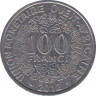 Монета. Западноафриканский экономический и валютный союз (ВСЕАО). 100 франков 2012 год. ав.