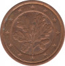 Монета. Германия. 2 цента 2007 год. (D). ав.