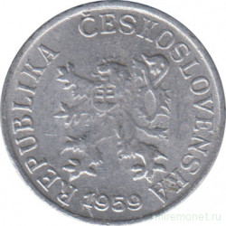 Монета. Чехословакия. 1 геллер 1959 год.