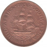 Монета. Южно-Африканская республика (ЮАР). 1 пенни 1953 год. ав.