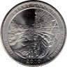 Монета. США. 25 центов 2010 год. Национальный парк №4. Гранд-Каньон (Аризона) . Монетный двор D.