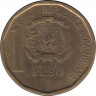Монета. Доминиканская республика. 1 песо 2008 год. Магнитная. рев.