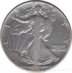 Монета. США. 50 центов 1941 год. Шагающая свобода.