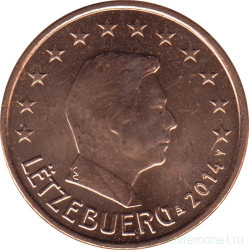 Монета. Люксембург. 5 центов 2014 год.