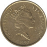 Монета. Новая Зеландия. 2 доллара 1990 год. ав.