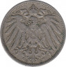 Монета. Германия (Германская империя 1871-1922). 10 пфеннигов 1908 год. (E). рев.