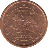 Монета. Литва. 1 цент 2015 год. ав.
