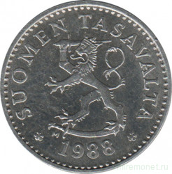 Монета. Финляндия. 10 пенни 1988 год. 