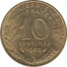 Монета. Франция. 10 сантимов 1985 год. ав.