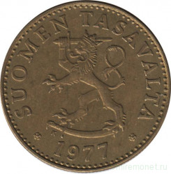 Монета. Финляндия. 50 пенни 1977 год.