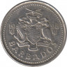 Монета. Барбадос. 10 центов 1998 год. ав.