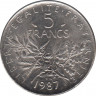 Монета. Франция. 5 франков 1987 год. ав.