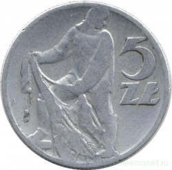 Монета. Польша. 5 злотых 1958 год.