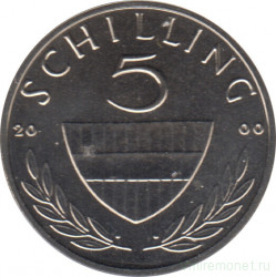 Монета. Австрия. 5 шиллингов 2000 год.