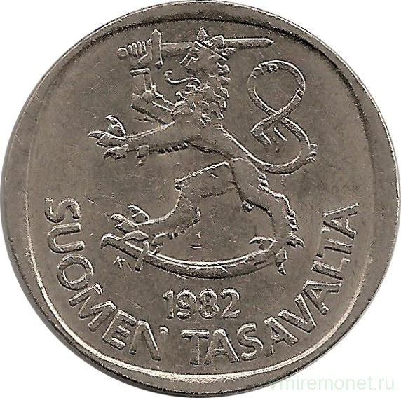 Монета. Финляндия. 1 марка 1982 год. (UNC)