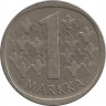 Реверс.Монета. Финляндия. 1 марка 1982 год.