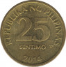 Монета. Филиппины. 25 сентимо 2014 год. ав.